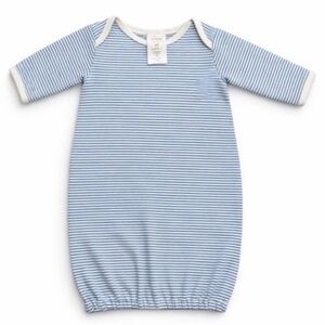 BN Zutano Blue Stripe Sleep Gown Sz 3M